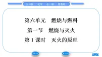 初中化学鲁教版九年级上册第一节 燃烧与灭火习题课件ppt