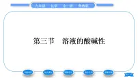 初中化学鲁教版九年级下册第三节 溶液的酸碱性习题ppt课件