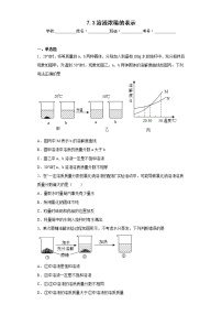 初中科粤版7.3 溶液浓稀的表示课堂检测