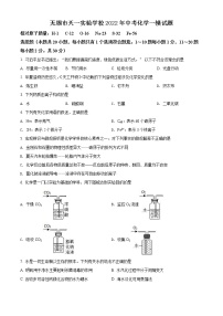 无锡市天一实验学校2022年中考化学一模试题（含解析）