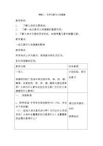 化学人教版课题2 化学元素与人体健康教案及反思