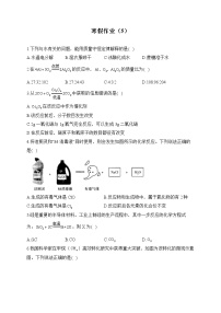 九年级化学人教版 寒假作业（5）