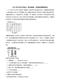 2022年中考化学备考一轮训练题：科普阅读题附答案