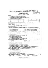 河南省驻马店市新蔡县实验中学2022-2023学年九年级上学期第二次月考化学试题