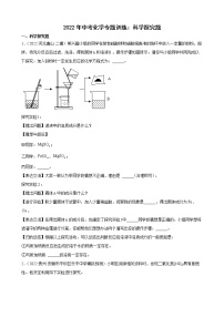 2022年中考化学专题训练科学探究题