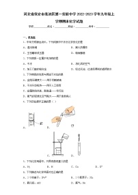 河北省保定市莲池区第一实验中学2022-2023学年九年级上学期期末化学试题(含答案)