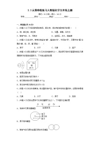 3.3元素寒假练习人教版化学九年级上册