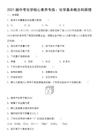 初中化学中考复习 2021届中考化学核心素养专练：化学基本概念和原理