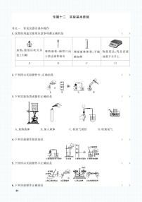 初中化学中考复习 2023化学中考集训：专题十二 实验基本技能（PDF原卷版）