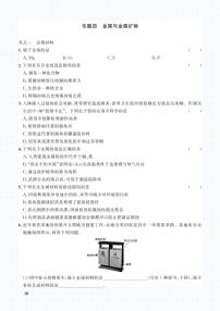 初中化学中考复习 2023化学中考集训：专题四 金属与金属矿物（PDF原卷版）