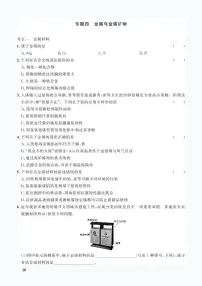 初中化学中考复习 2023化学中考集训：专题四 金属与金属矿物（PDF原卷版）