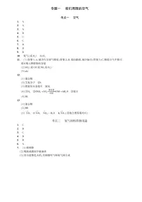 初中化学中考复习 2023化学中考集训:专题一 我们周围的空气(PDF答案版)