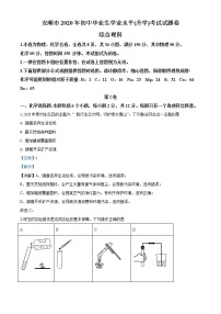 初中化学中考复习 精品解析：贵州省安顺市2020年中考化学试题（解析版）