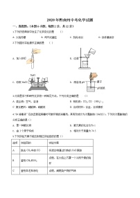 初中化学中考复习 精品解析：贵州省黔南州2020年中考化学试题（原卷版）