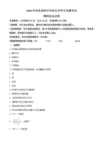 初中化学中考复习 精品解析：河北省2020年中考化学试题（原卷版）