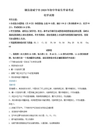 初中化学中考复习 精品解析：湖北省咸宁市2020年中考化学试题（解析版）