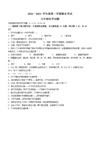 安徽省池州市2022-2023学年九年级上学期期末化学试题(含答案)