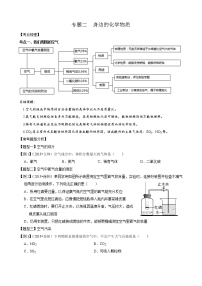 初中化学中考复习 专题二身边的化学物质-2020九年级中考化学复习讲义