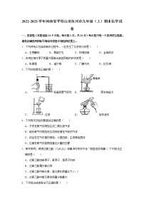 2022-2023学年河南省平顶山市汝州市九年级（上）期末化学试卷（无答案）