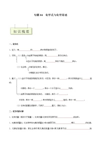 专题04 化学式与化学用语- 决胜2023年中考化学一轮地毯式复习（全国通用）