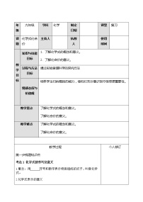 初中化学中考复习 人教版化学九年级一轮复习化学式化合价复习