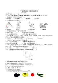 人教版化学九年级下 中考化学模拟试卷21