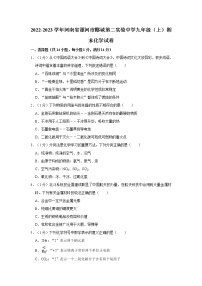 2022-2023学年河南省漯河市郾城第二实验中学九年级（上）期末化学试卷