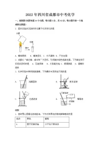 2022年四川省成都市中考化学试卷【含答案】