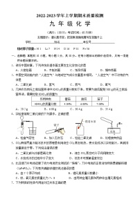 2022-2023学年泉州市洛江区初三上学期期末质量检测（化学试题）