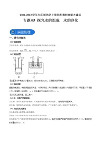 专题05 探究水的组成 水的净化—2022-2023学年九年级化学上册教材实验大盘点（人教版）