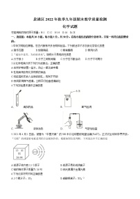 福建省泉州市泉港区2022-2023学年九年级上学期期末化学试题（含答案）