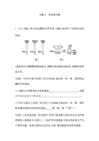 2023年中考化学鲁教版（五四学制）一轮专题七 实验探究题