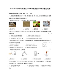 2022-2023学年山西省大同市九年级上册化学期末模拟试卷（含解析）