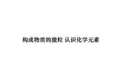 2023年中考化学一轮复习课件构成物质的微粒 认识化学元素