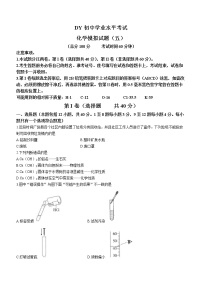 2023年山东省东营市初中学业水平模拟考试化学试题（五）（含答案）