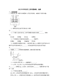 2023年中考化学二轮专题训练：溶液