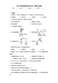 2023年河南省焦作市中考一模化学试题(含答案)