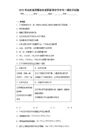 2023年山东省日照市东港区新营中学中考一模化学试题（含答案）