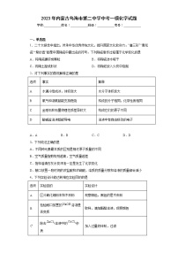 2023年内蒙古乌海市第二中学中考一模化学试题（含答案）