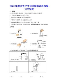 2023年湖北省中考化学模拟试卷精编：化学实验