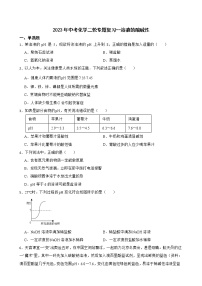 2023年中考化学二轮专题复习--溶液的酸碱性