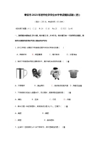 2023年山东省泰安市学业水平考试模拟化学试题（四）（含答案）