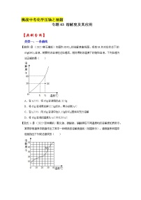 专题03 溶解度及其应用（原卷版+解析版）-挑战2023年中考化学压轴题之秘籍