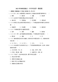 2023年河南省商丘市第一中学中考一模化学试卷（含答案）