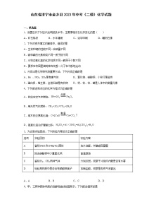 山东省济宁市金乡县2023年中考（二模）化学试题