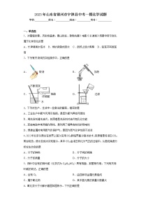 2023年山东省德州市宁津县中考一模化学试题(含解析)