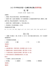 2023年中考化学第一次模拟考试卷(南京专版)（解析版）