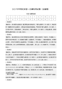 化学（安徽卷）2023年中考第一次模拟考试卷（全解全析）