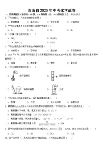 青海省2020年中考化学试卷【含答案】