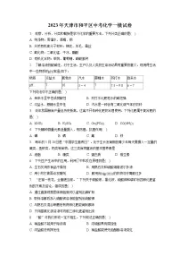 2023年天津市和平区中考化学一模试卷(含答案解析)